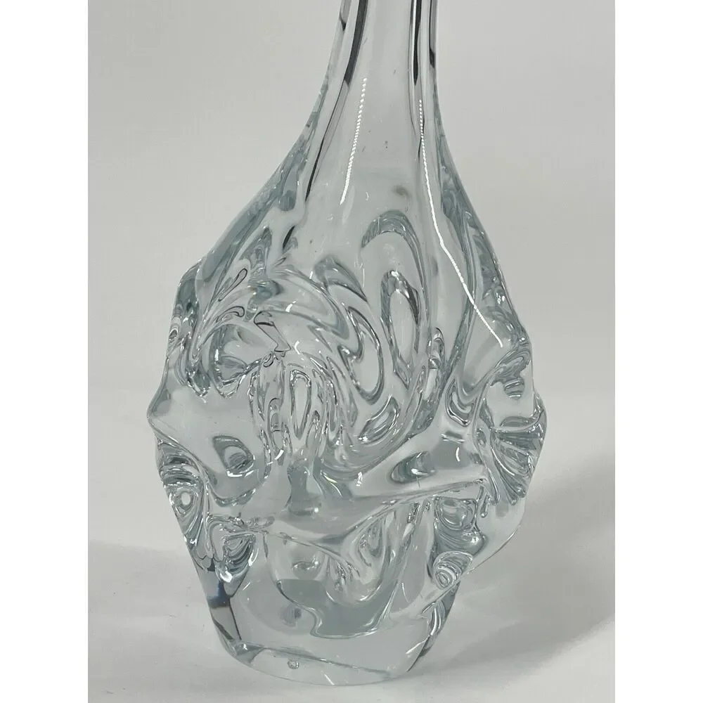 Vintage MCM Aseda Glass Scandinavian Swedish Vase Artist Börne Augustsson 10”